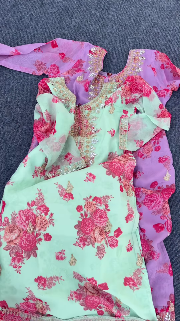 1105-3.png Lavender Floral Printed Kurti with Golden Embroidery – Festive & Ethnic Wear for Women