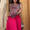 Mirror Work Tassel Embellished Crop Top & Sharara Set – Vibrant Navratri & Garba Look for Festive Nights