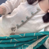 1108-4.png Elegant Cream Kurta Set with Embroidered Green Dupatta – Classy Ethnic Outfit for Festive & Formal Wear