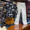 Black Floral Peplum Top with White Straight Pants – Chic Casual Co-Ord Set for Everyday Elegance