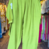 Vibrant Green Co-ord Set with Playful Floral Appliques - Chic Women's Casual Wear