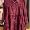 Elegant Maroon Co-ord Set with Delicate Lace Details - Stylish Women's Top and Bottoms