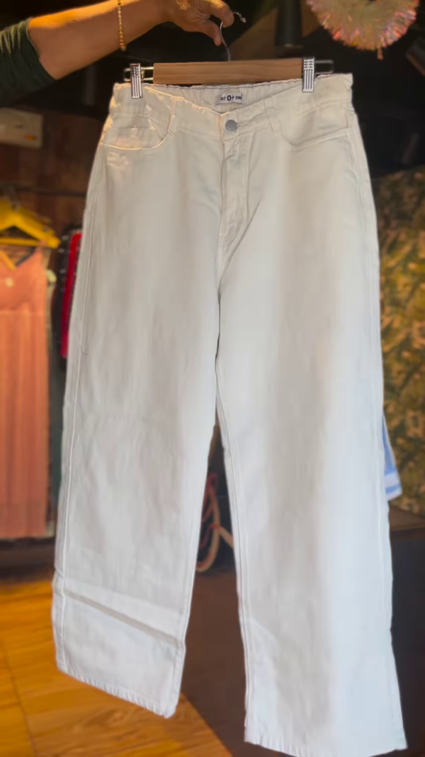 Effortless Striped Shirt & White Trousers Co-ord Set - Chic Women's Casual Wear