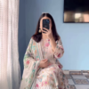 Elegant Floral Print Kurti Set with Dupatta - Women's Pastel Ethnic Wear
