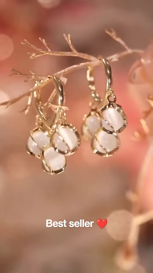 1120-1.png Delicate Petal Drop Earrings - Elegant Women's Floral-Inspired Jewelry