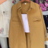 Vibrant Green Oversized Button-Down Shirt - Women's Stylish Casual Top with Pockets