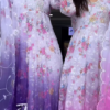 Women’s Gradient Embroidered Flared Maxi Dress – Ethnic Floral Festival Wear (Pink & Purple Variants)