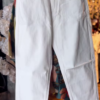 Women’s Teal Floral Tie-Neck Blouse with White Pants – Vibrant Boutique-Style Casualwear