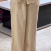 Embroidered Ivory Mandarin Collar Shirt with Matching Trousers – Lightweight Ethnic Summerwear