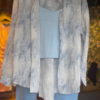 1159-2.png Women’s Light Blue Ribbed Tank Top with Floral Sheer Shirt and Denim Bermuda Shorts – Layered Summer Streetwear Look