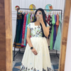 Women’s Light Green Tiered Ruffle Dress – Summer Casualwear with Mirror Portrait Styling