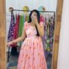 Women’s Light Green Tiered Ruffle Dress – Summer Casualwear with Mirror Portrait Styling