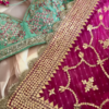 Pink and Gold Embroidered Unstitched Gharara Suit Set