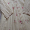 Cream Pleated Embroidered Unstitched Suit Fabric