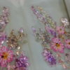 Mint Pleated Anarkali Kurta with Floral Embellishments