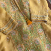Lemon Yellow Floral Embroidered Organza Unstitched Suit Set