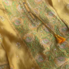 Lemon Yellow Floral Embroidered Organza Unstitched Suit Set