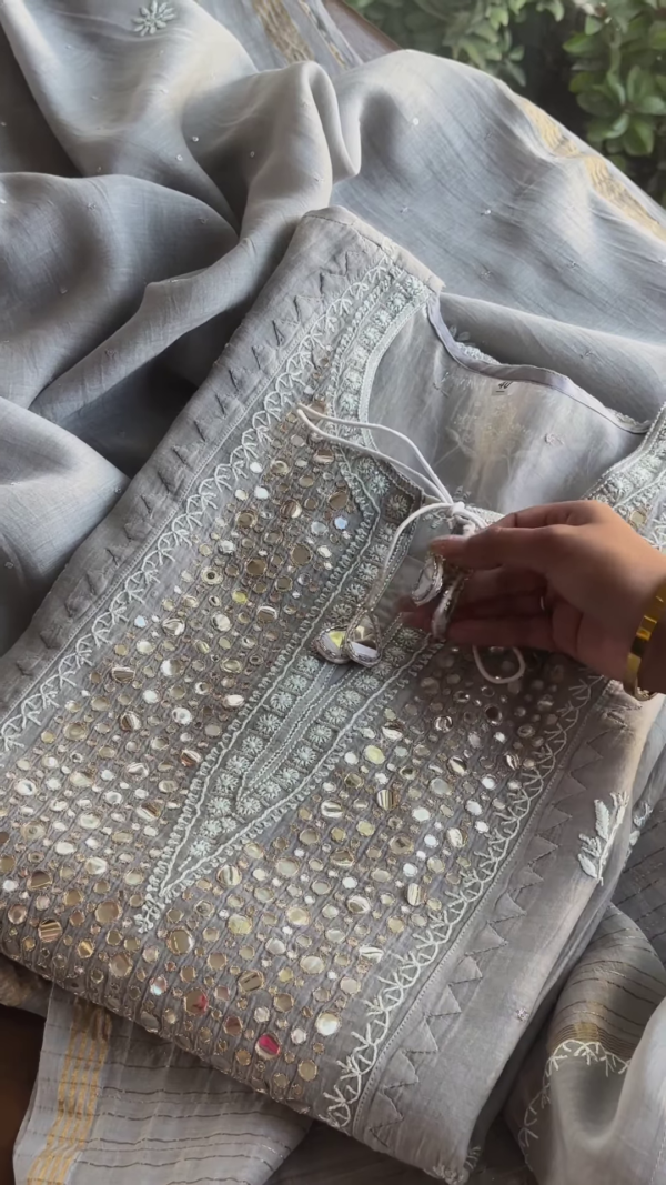 323-4.png Grey Mirror Work Chikankari Unstitched Suit Set