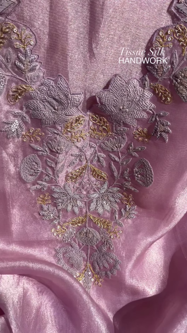 324-3.png Lilac Tissue Silk Handwork Saree Fabric