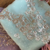 Pastel Mint and Lilac Gota Patti Embroidered Unstitched Suit Set