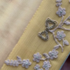 331-3.png Lemon Yellow Floral Chikankari Embroidered Saree Fabric with Coordinating Blouse Piece