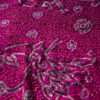 Rani Pink Hand-Embroidered Tissue Silk Saree Fabric