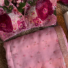 Dusty Rose Floral Sequin Embroidered Saree with Heavy Work Blouse