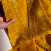 Sunshine Yellow Embroidered Organza Unstitched Suit Set