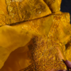 Sunshine Yellow Embroidered Organza Unstitched Suit Set