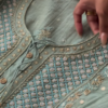 Seafoam Green Embroidered Chikankari Style Unstitched Suit Set