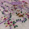 Lilac Sheer Embellished Fabric with Resham, Silma, and Sitara Work