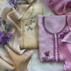 348-2.png Pastel Floral Embroidered Linen Blend Unstitched Suit Set Duo