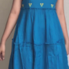 Teal Blue Embroidered Sleeveless Midi Dress