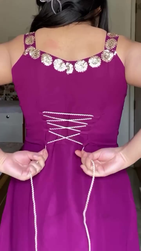 Royal Orchid Anarkali Suit