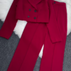 Black Cropped Blazer & High-Waist Trousers Co-ord Set