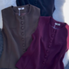 Classic Sleeveless Button-Down Tops – Set of 4 Colors