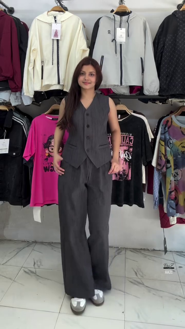 Charcoal Power Suit Set