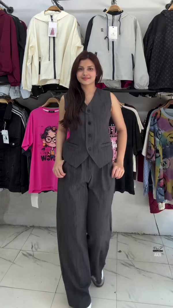 Charcoal Power Suit Set