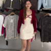 Women’s Polka Dot Mini Dress with Cropped Cardigan Set