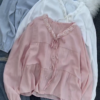 Women’s Floral Appliqué Pearl-Trim Blouse