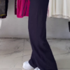 Women’s Relaxed Fit Wide-Leg Drawstring Pants – Deep Navy