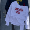 Women’s Long Sleeve Casual Graphic Top – “Smooth Will”