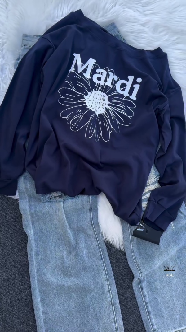 602-1.png Women’s Graphic “Mardi” Floral Print Sweatshirt