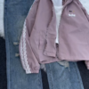 Cream Zip-Up Hoodie & Light Wash Jeans Set