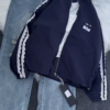 Cream Zip-Up Hoodie & Light Wash Jeans Set