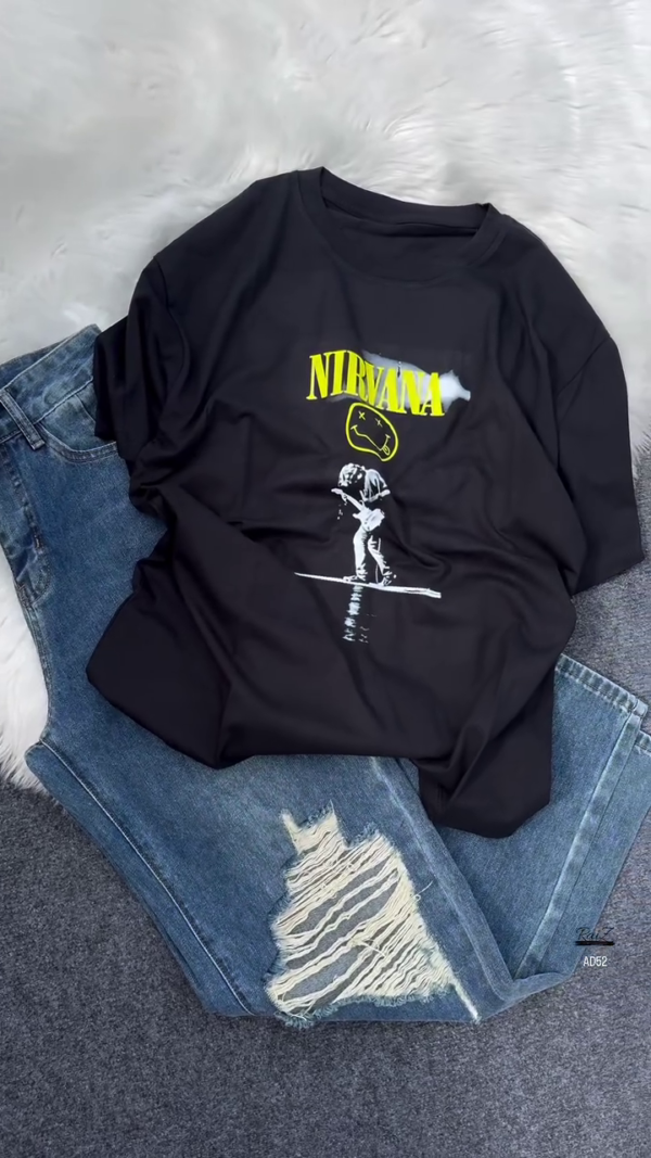 612-2.png Nirvana Graphic Tee & Distressed Jeans Set