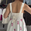 Beige Floral Embroidered Maxi Dress