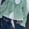 619-3.png Ruffled Layered Blouse with Inner Top