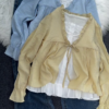619-5.png Ruffled Layered Blouse with Inner Top