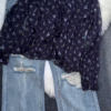 620-2.png Floral Ruffled Chiffon Blouse